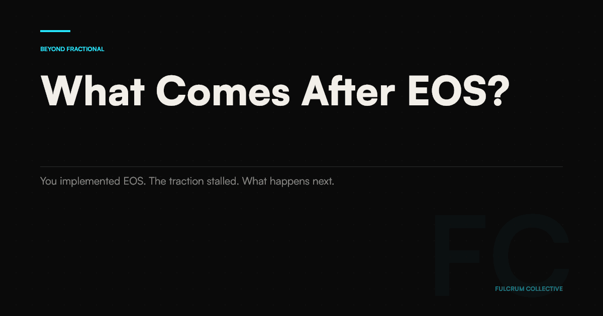 What Comes After EOS (When the Framework Isn't Enough)